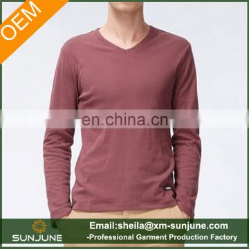 Most popular color plain v neck t-shirt undershirt for men