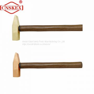 Anit-explosion Hammer Cross Pein Engineers' Wooden handle safety manual tools