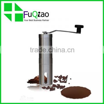 Trade Assurance FDA Grade Ceramic Burr Stainless Steel Manual home Coffee Mill with spoon                        
                                                Quality Choice