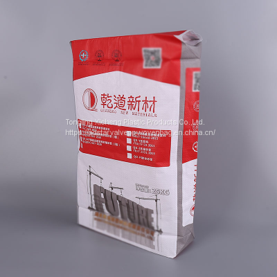 Tile Adhesive Packaging Kraft Paper Bag Custom Brand Printed Valve Type Paper Bags For Cement Mortar