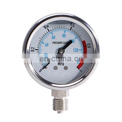 Various models Shockproof type stainless steel Water/Oil/Steam/Compressed Air Support customization differential Pressure Gauge