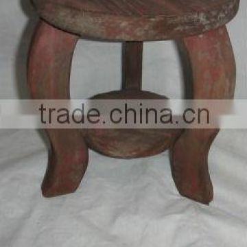 Natural rustic wood stool
