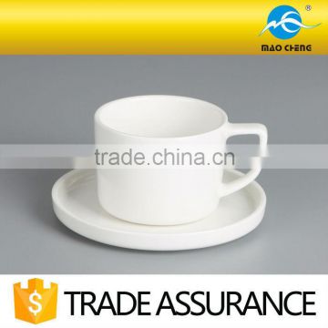 wholesale white ceramic coffee cup and saucer