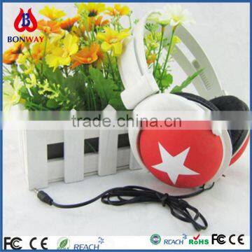 cheap promotional headset red color headphones