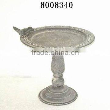 Vintage style garden decor metal birdbath