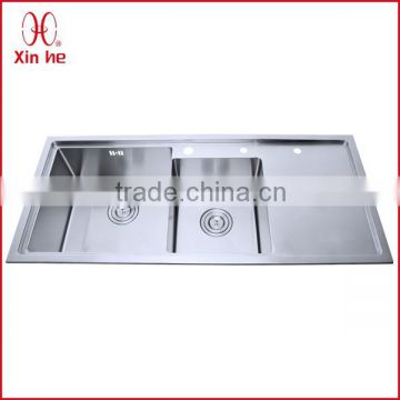 Handmade double stainless steel sink