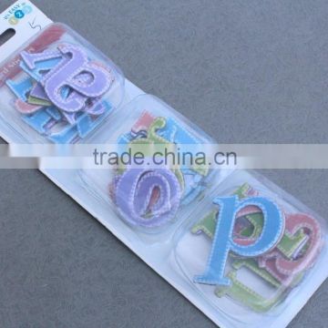 Eco-friendly non-toxic alphabet letter glitter chipboard sticker for home decor                        
                                                Quality Choice