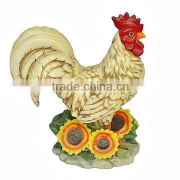 Lifesome Design Festive Resin Garden Rooster Decoration