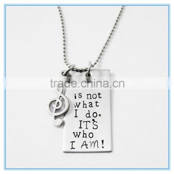 Music Is Who I Am Stainless Steel Necklace