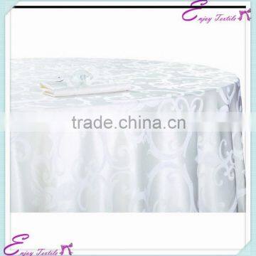 YHT#27 passion white damask polyester banquet wedding wholesale cheap table cloth linen overlay                        
                                                Quality Choice