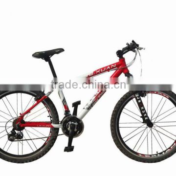 26" red/white alloy MTB bike with shimano 21s