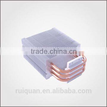 aluminum heatsink for CPU with copper heat pipe, custmized as your requirements