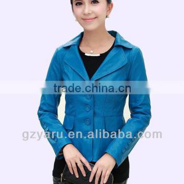 Womens Elegant Leather Jacket Synthetic Leather Jacket Woman