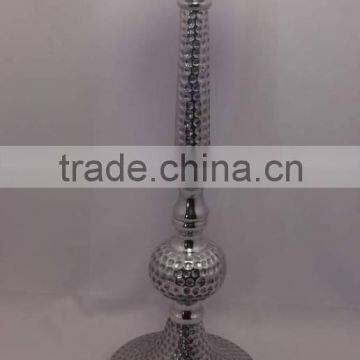 ALUMINIUM HIGH QUALITY CANDLE STAND WITH HAMMERED DESIGN
