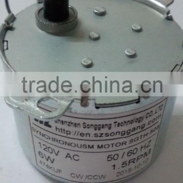 China Supplier 120V 1.5RPM AC Reversible Synchronous Motor for Pump Motor 50ktyz