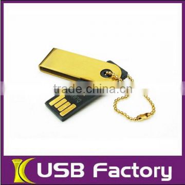 Best top quality oem gold color mini usb flash drive