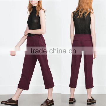 High Waist Cropped Palazzo Pants/ Trousers For Woman LV1050
