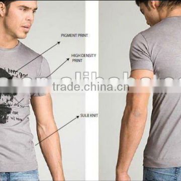 Newest Men Customed fashion 100% cotton tshirt