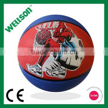 10 panels rubber basketball