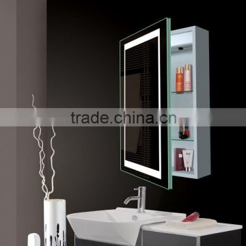 Sliding Led Lighted Modern Bathroom Triangle Mirror Cabinet