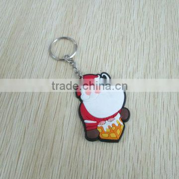 Customising chic cartoon rubber keychain/3D soft pvc keychain