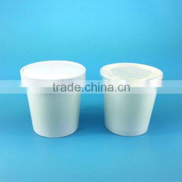 Disposable soup container with paper lid for take away