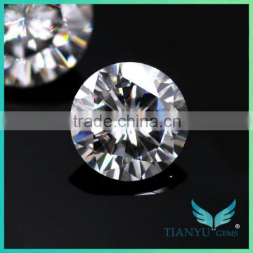 0.5ct 5mm lab created diamond D E clolorness stone forever one band moissanite