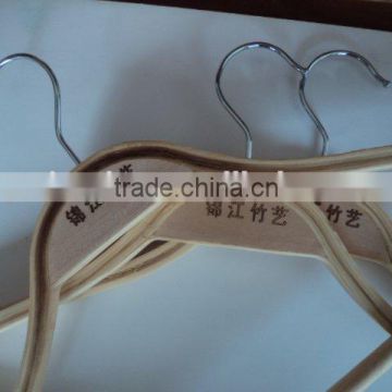 High quality bamboo suit hangers with logo