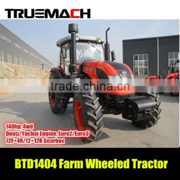 140hp 4wd farm wheeled tractor with EuroIII Engine