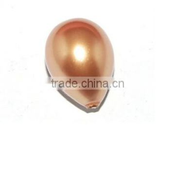 14-19mm gold teardrop loose shell raindrop pearl bead