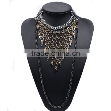 Women fashion alloy net collar necklace jewelry