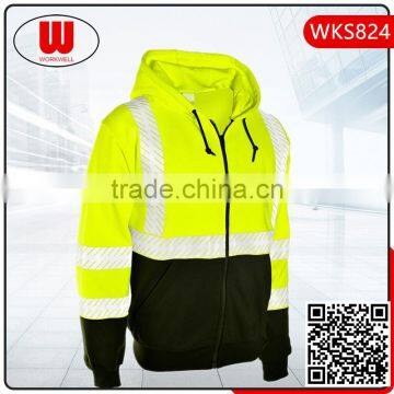 Two tones high visibility hoodie