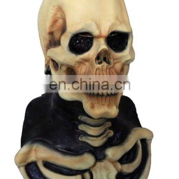 First-class Quality Scary Rubber Skull Head Mask Green Halloween Latex Mask