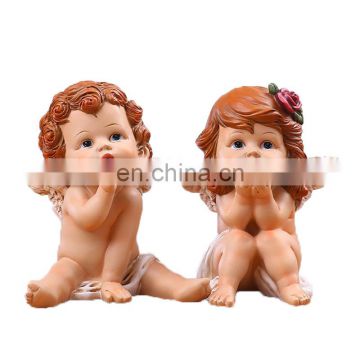 High quality two lovely cupid figure decoration for wedding gifts