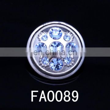 Fashion Antique Silver or Silver Plating Crystal Round Sew Button for Shirts