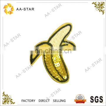 New arrived banana shape reversible sequin patches for bags