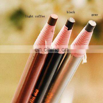 waterproof paper-roll eyebrow pencil with black,light coffee,grey color