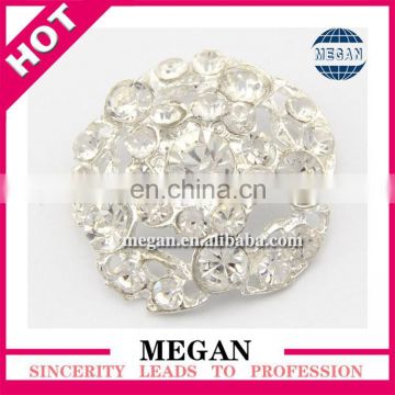 Cheap promotion price glass rhinestone buttons bulk in round