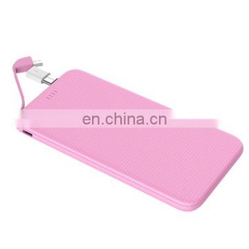 4000mah Power Bank Trending Products Portable Promotional Gift Ultra Slim Wired Powerbank With Lithium Polymer Battery