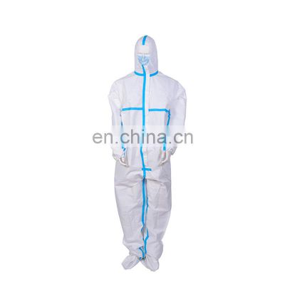 Disposable CE Cat III EN14126 EN14605 Full Body Ppe Isolation Overalls Anti Virus Type 3 4 Type 5 6 Medical Protective Coverall