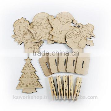 Wooden Christmas Paperclip Stand Pack of 5