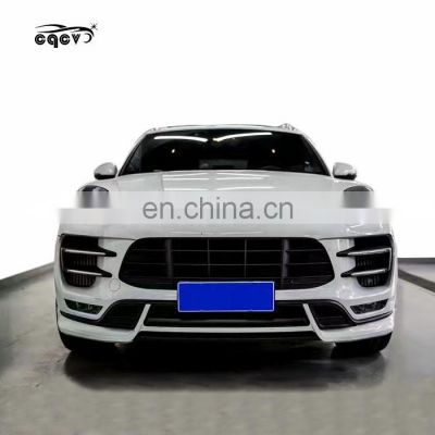 Perfect fitment turb&o front bumper and TH style body kit for Porsche Macan front lip side skirts rear bumper wing spoiler