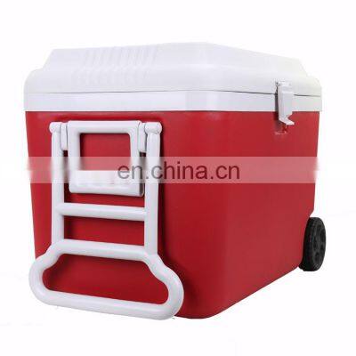 OEM insulated 60L large Eps Foam cooler box outdoor picnic high quality locking cooler box wholesale ice trolley Food grade