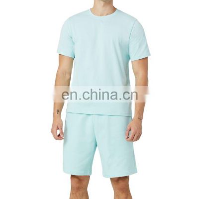 New Fashion Wholesale Custom T-shirt And Shorts 2 Piece Mens Jogging Short Set