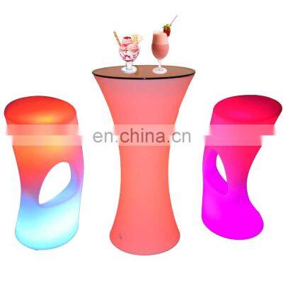 waterproof wedding party table high colorful wine round chair portable bar counter led party tables