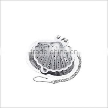 YangJiang Factory durable shell shaped stainless steel tea strainer