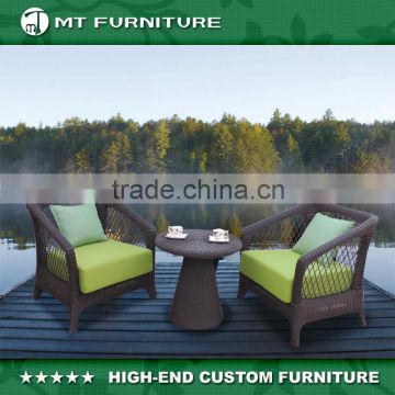 Rattan Table and 2 Chairs Patio Set