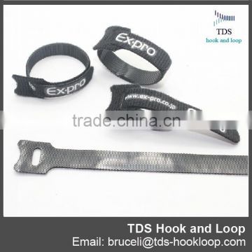 Reusable custom logo hook and loop flexible cable ties