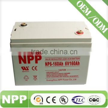 6v 160ah Rechargeable sealed lead acid battery for UPS system made in China