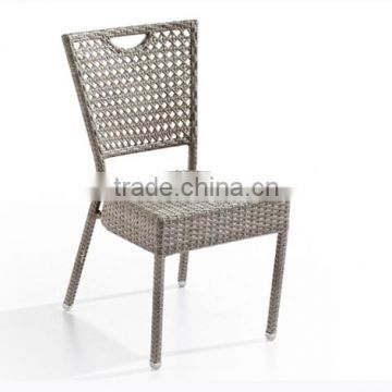 aluminum side rattan chair for dining chair